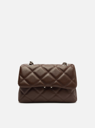 Bolsa Tiracolo Marrom Couro Mizz Média