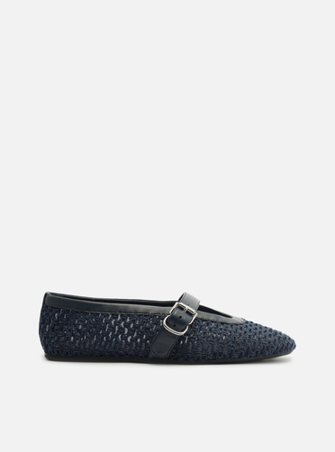 Sapatilha Boneca Azul Tela Fivela | ZZ MALL