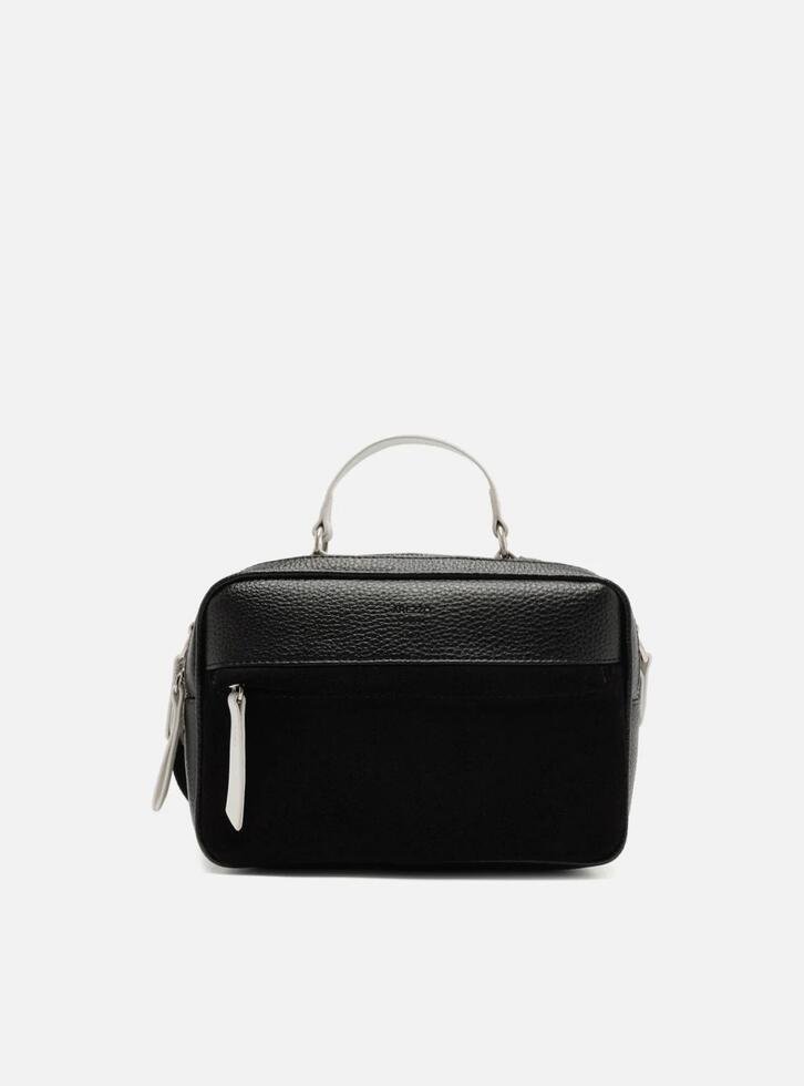 Bolsa Tiracolo Preta Arezzo Camurcina Prione Média