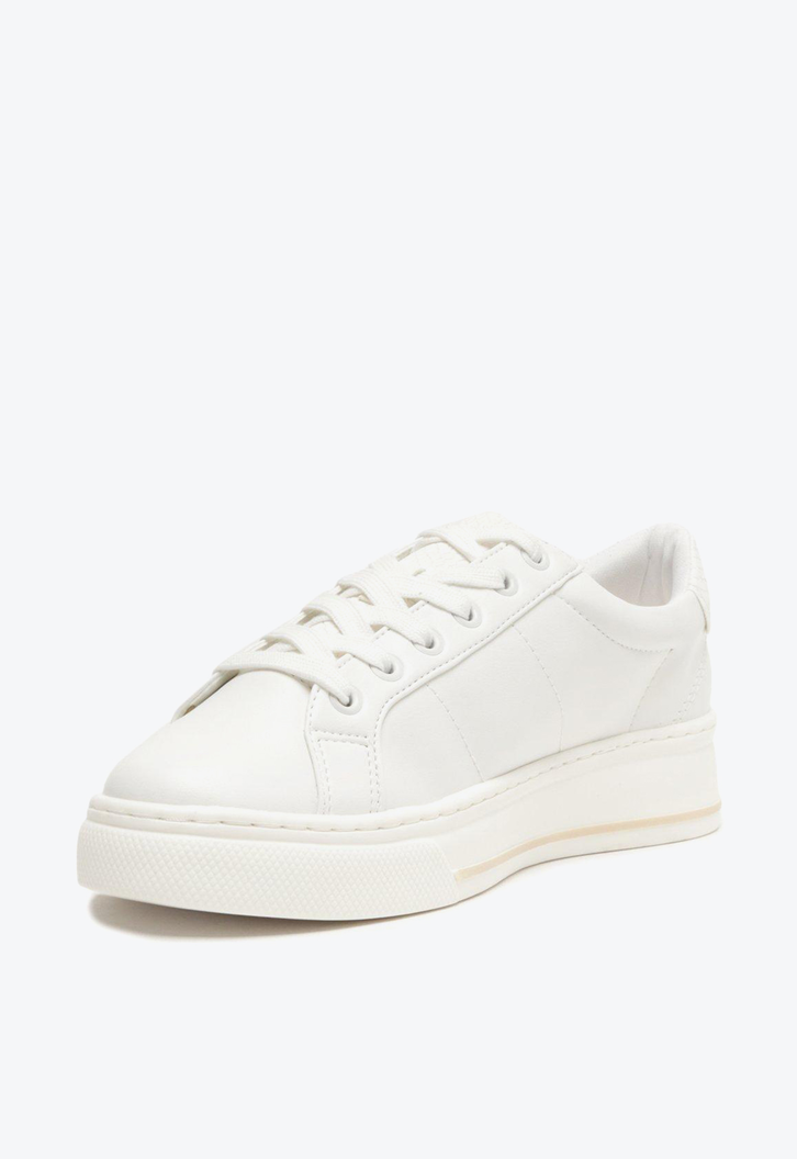 Tênis Flatform Branco Anacapri Com Detalhe Na Sola