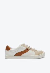 Tênis De Amarrar Branco Anacapri Recortes Marrom