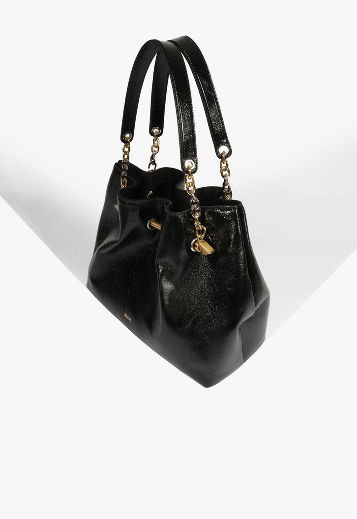 Bolsa Tote Marzie Couro Preta | ZZ MALL