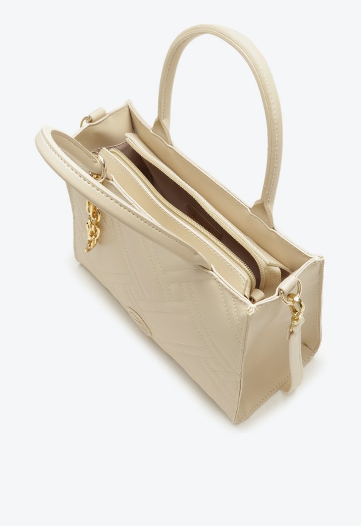 Bolsa Tote Branca Correntes Média