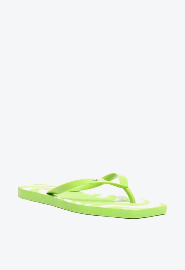 Chinelo De Dedo Verde Estampado Brizza Square E Bag