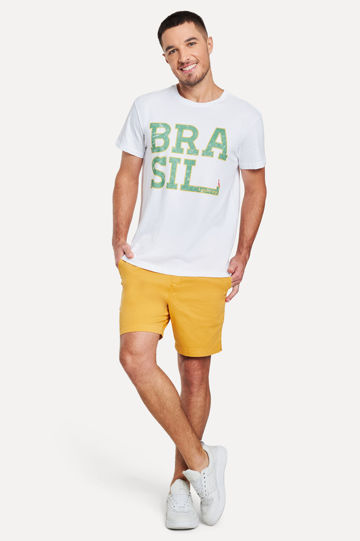 CAMISETA BRANCA RESERVA ESTAMPADA BRASIL