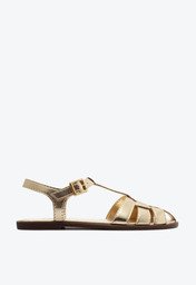 Sandália Dourada Anacapri Tiras Huarache