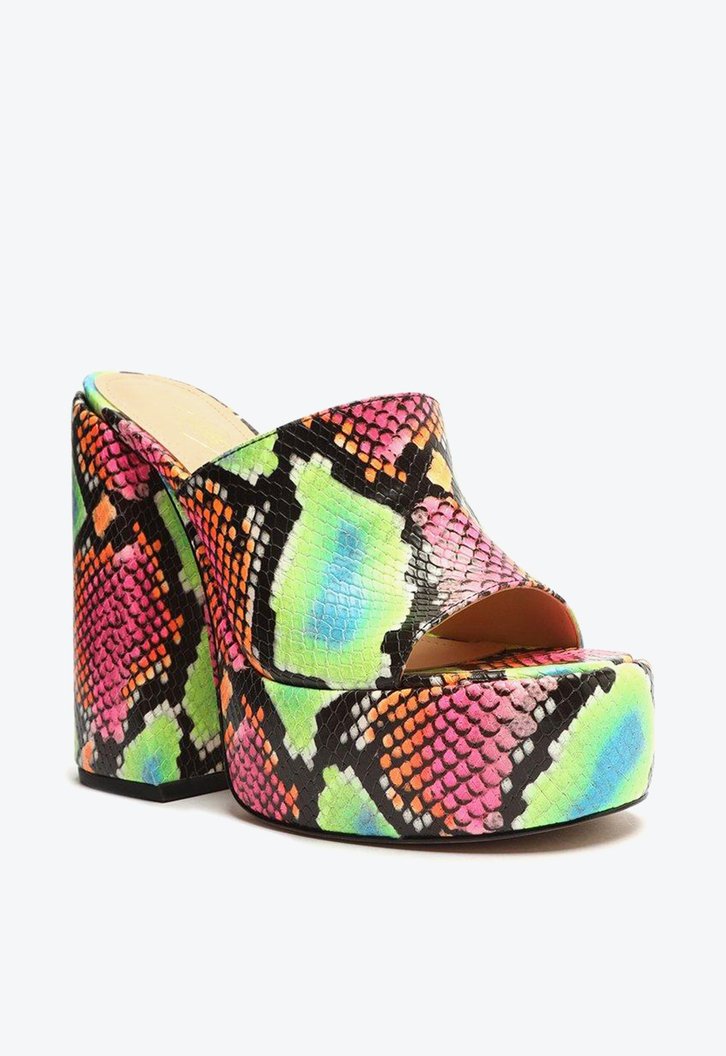 Sandália Meia Pata Colorida Arezzo Snake Karen