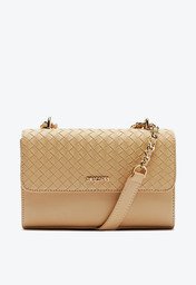 Bolsa Tiracolo Bege Anacapri Pequena Aba Tressê