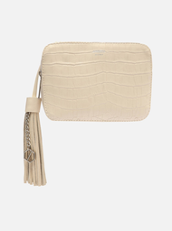 Bolsa Tiracolo Off-white Arezzo Croco Pequena Barbicacho