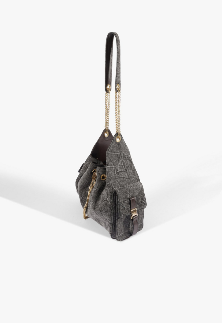 Bolsa Schutz Shoulder Grande Lilibet Denim | ZZ MALL