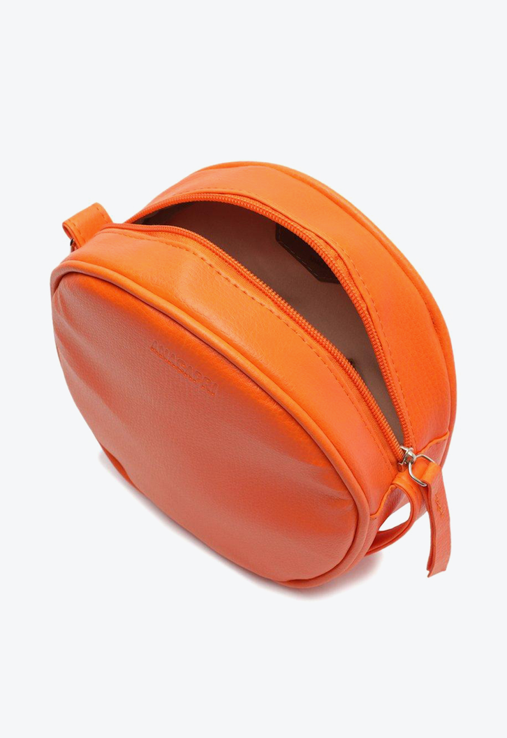 Bolsa Crossbody Laranja Anacapri Redonda Pequena
