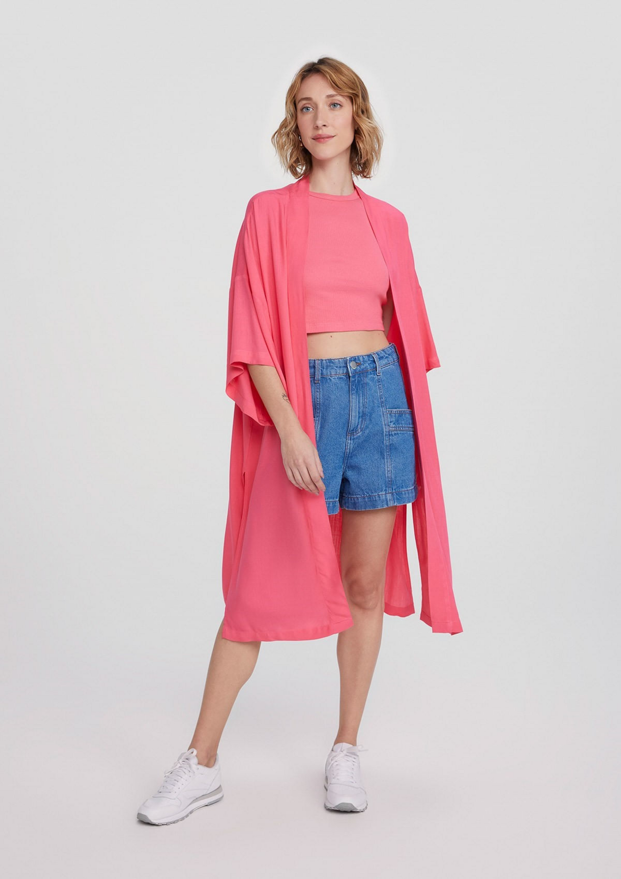 Kimono Coral Hering Feminino Alongado | ZZ MALL