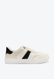 Tênis De Amarrar Branco E Preto Anacapri Listra Lateral