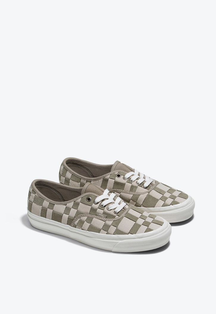 Tênis Authentic 44 Dx Woven Check Brown Khaki