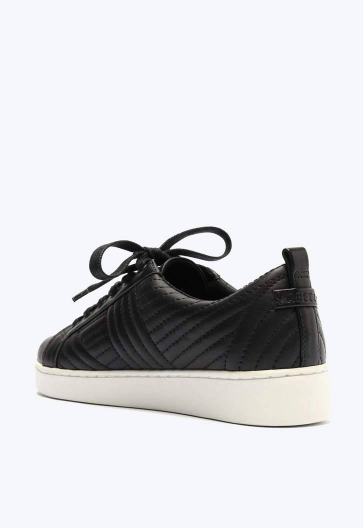 Tênis Preto Arezzo Burnish Pesponto Cadarço