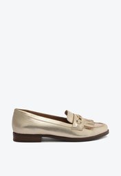 Mocassim Dourado Anacapri Franjas