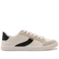 Tênis Faixa Lateral Branco e Preto