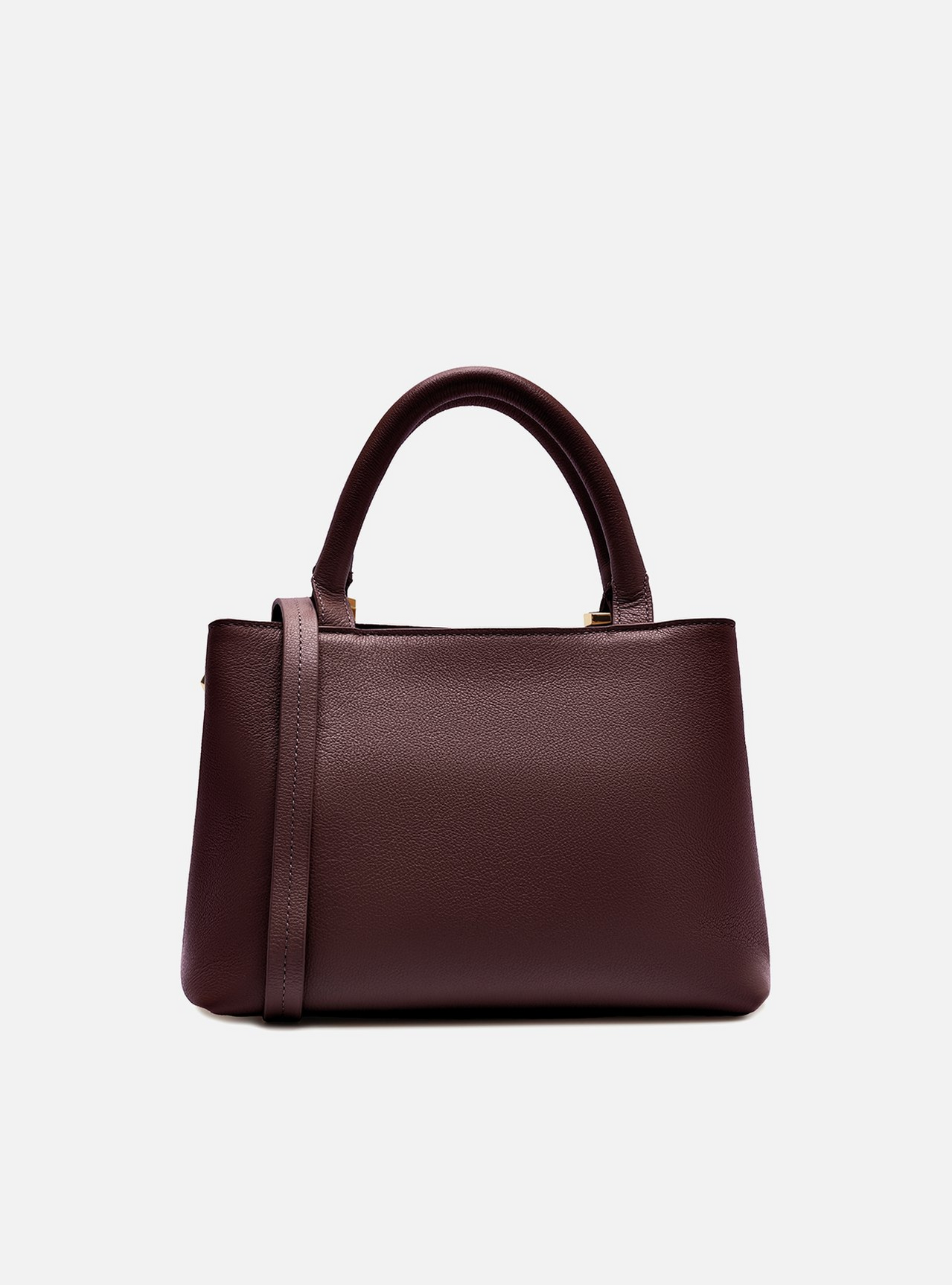 Bolsa Tote Vinho Couro Textura Média | ZZ MALL