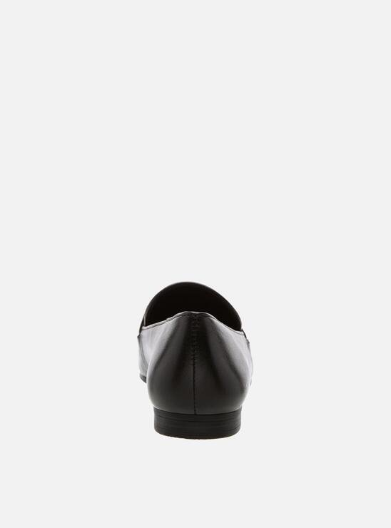 MOCASSIM PRETO AREZZO COURO RASTEIRO FIVELA