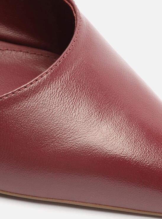 SCARPIN VINHO AREZZO COURO SALTO FINO SLINGBACK NÓ