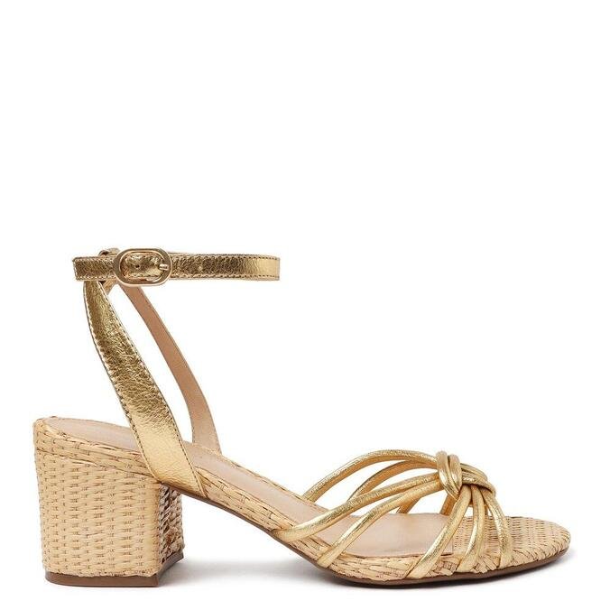 sandalia arezzo dourada