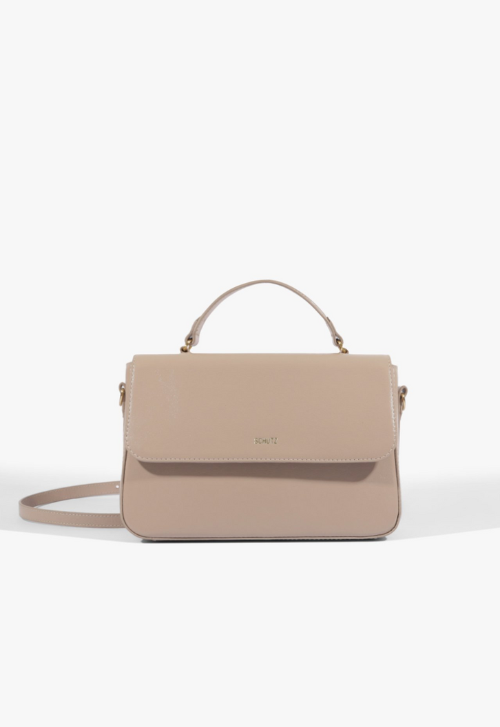 Bolsa Schutz Shoulder Média Couro Cinza