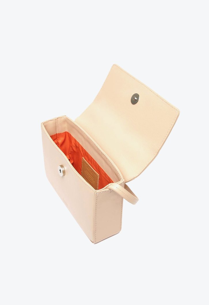 Bolsa Tiracolo Bege Arezzo Couro Pequena Strass