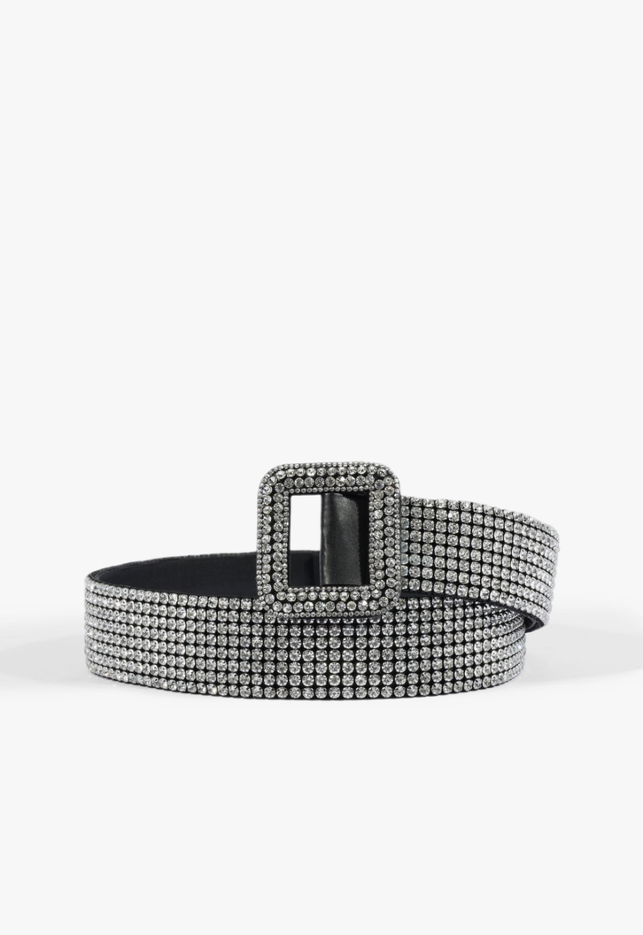 Cinto Strass Fino com Fivela