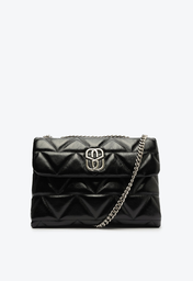 Bolsa Preta Schutz Shoulder Média Couro