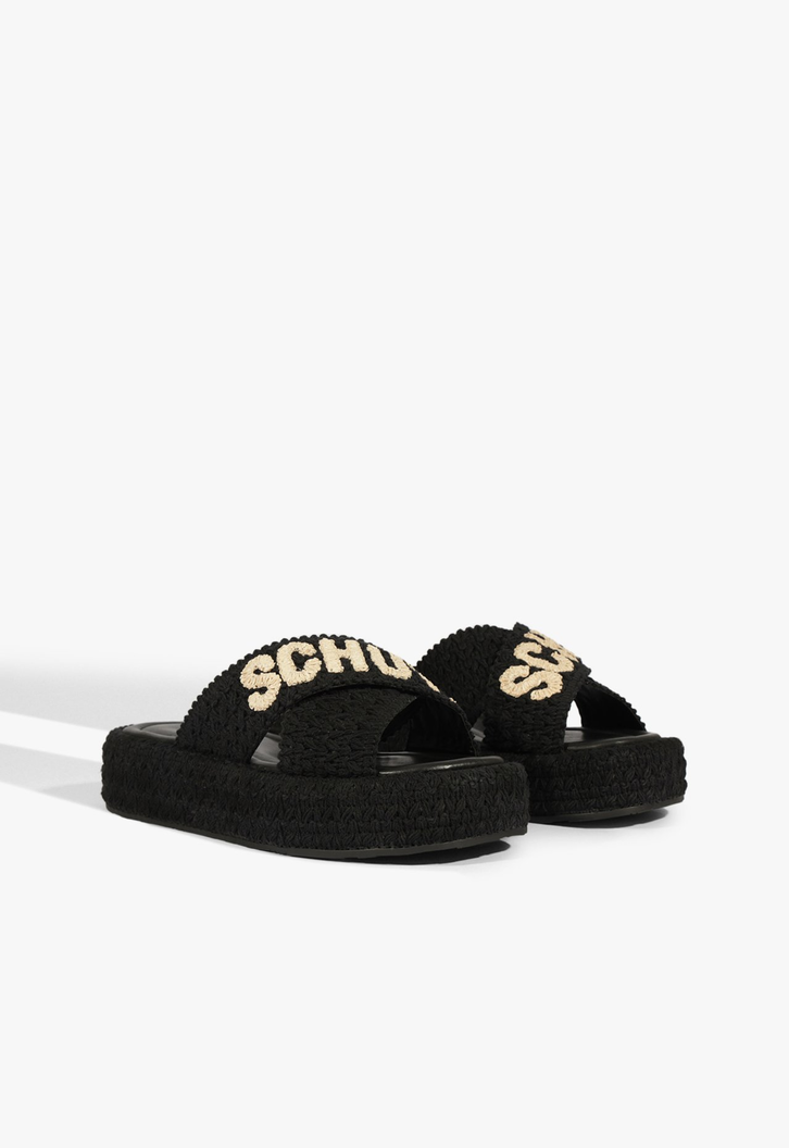 Chinelo Plataforma Schutzlogo Preto