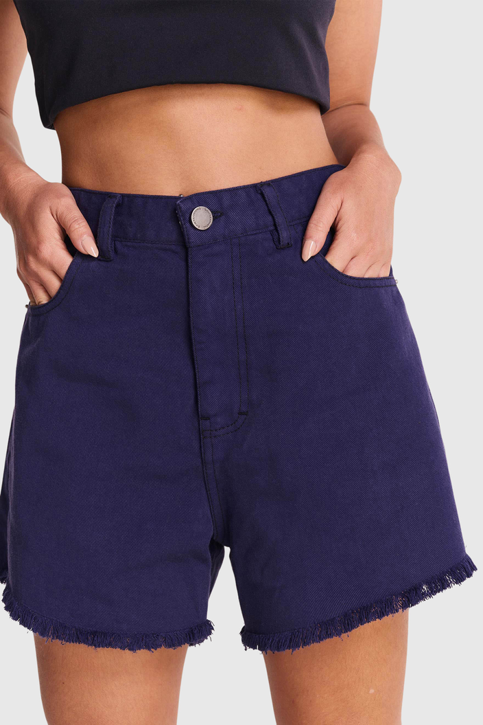 Mini Shorts Jeans Azul Baw Clothing Mom Wavy Dayz