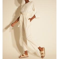 Sandália Arezzo Rasteira Couro Off-White Antônia