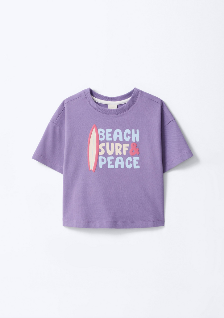 Blusa Roxo Hering Kids Infantil Menina Super Cotton Oversized