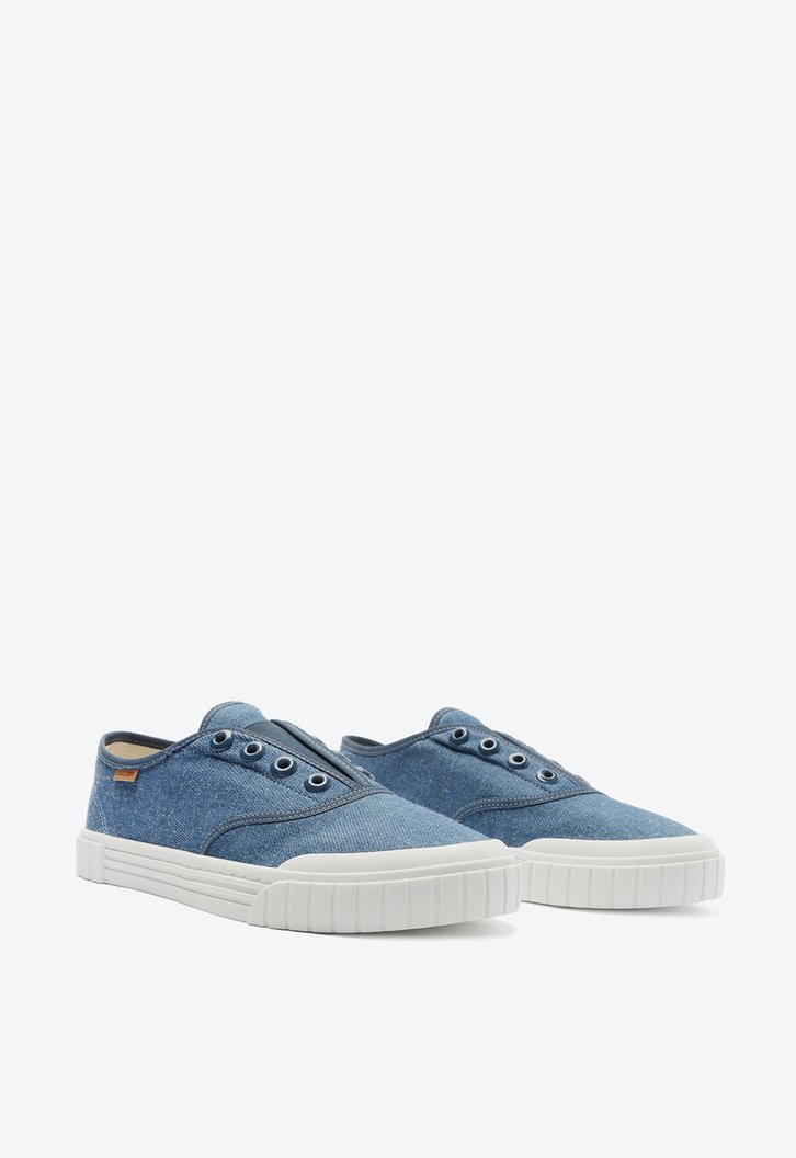 Tênis Slip On Azul Anacapri Lona Alê