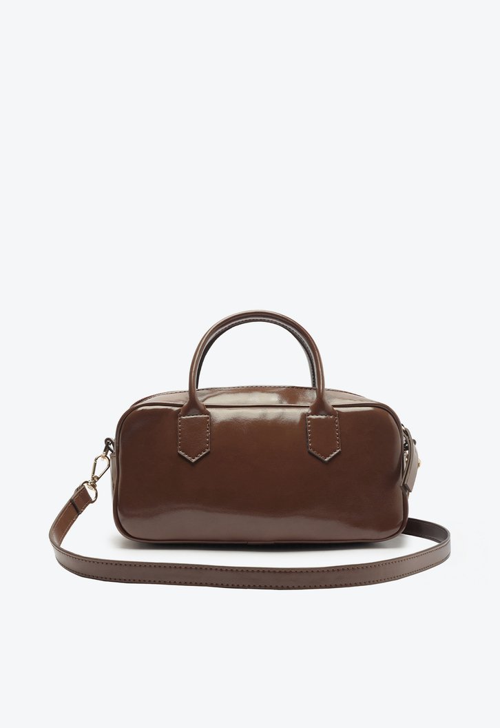 Bolsa Tote Média Bag Charm Tag Marrom