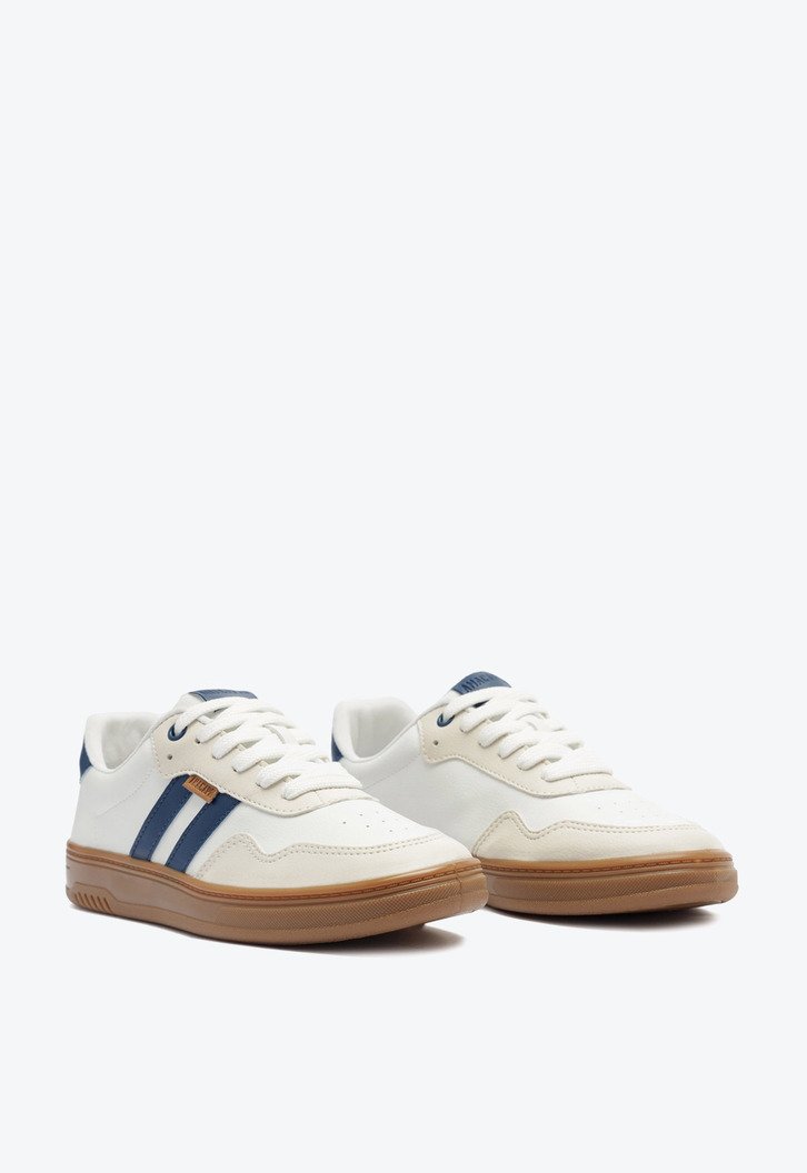 Tênis Listra Dupla Branco e Azul | ZZ MALL