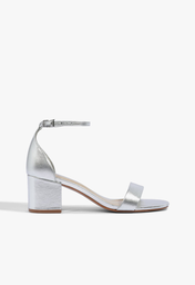 Sandália Prata Schutz Block Heel