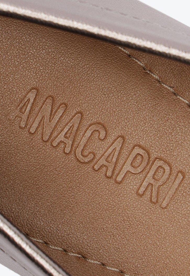 Mocassim Laço Lana Prateado