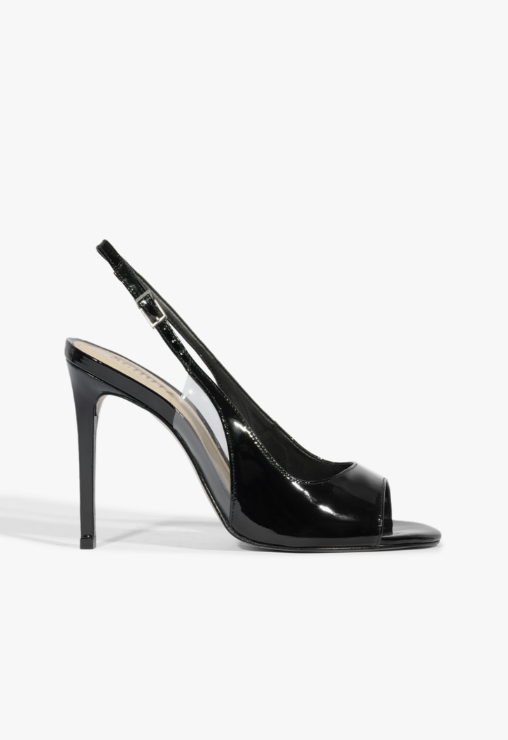 Sandália Salto Alto Verniz Preto