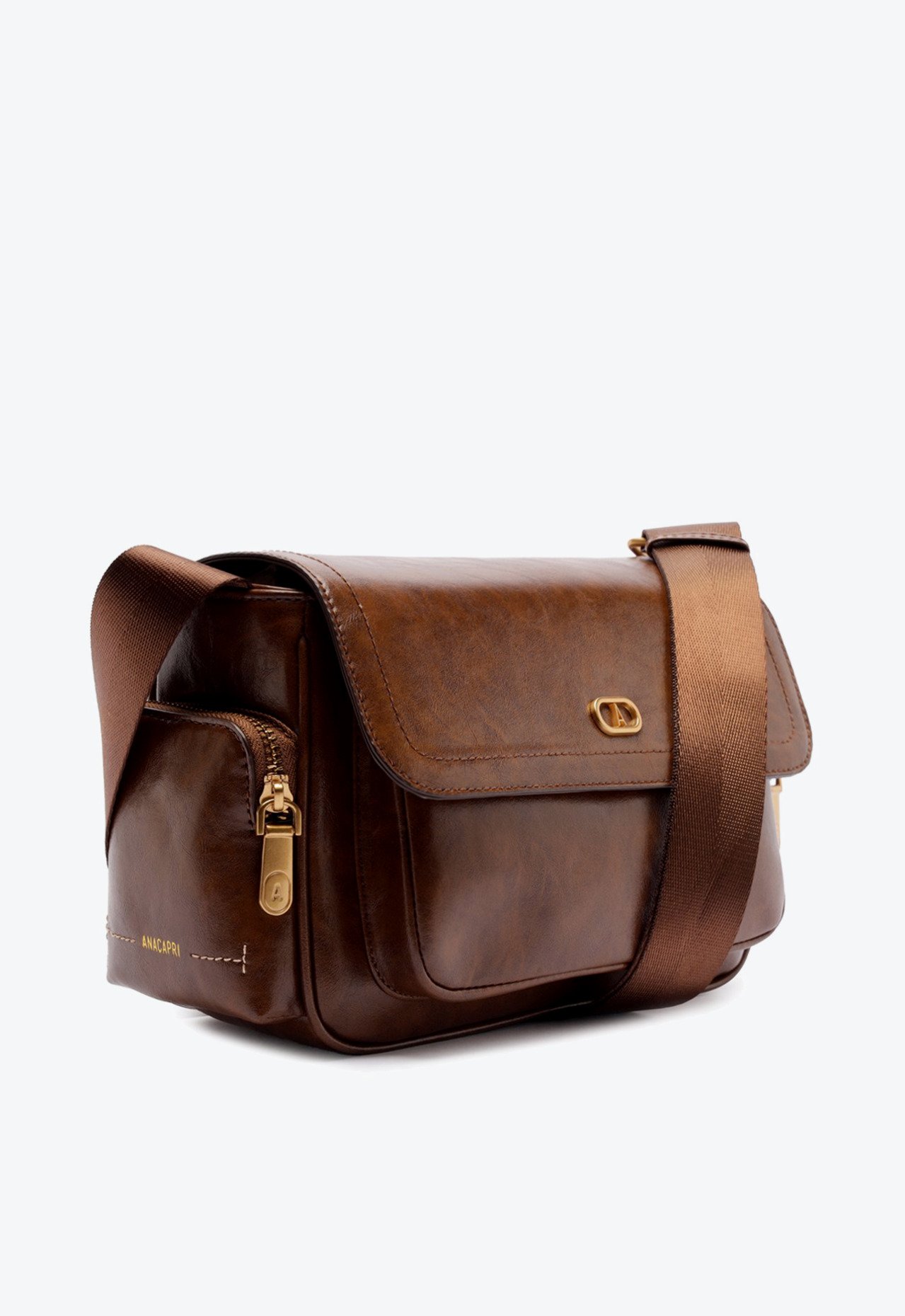 Bolsa Tiracolo Média Messenger Marrom | ZZ MALL