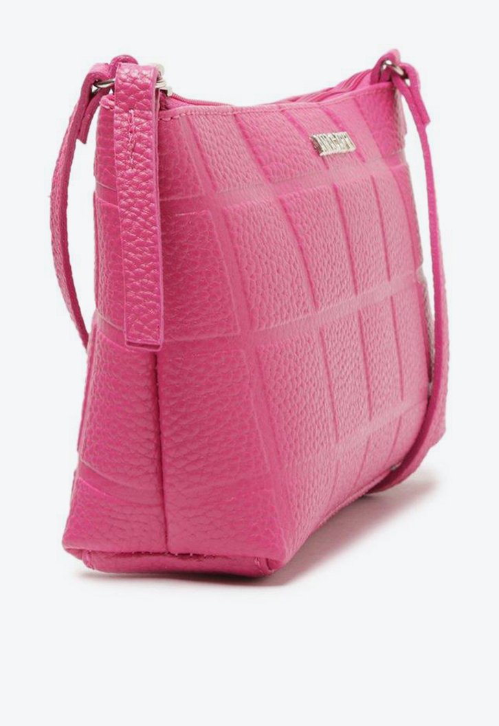 Bolsa Tiracolo Rosa Anacapri Detalhe Geométrico Média