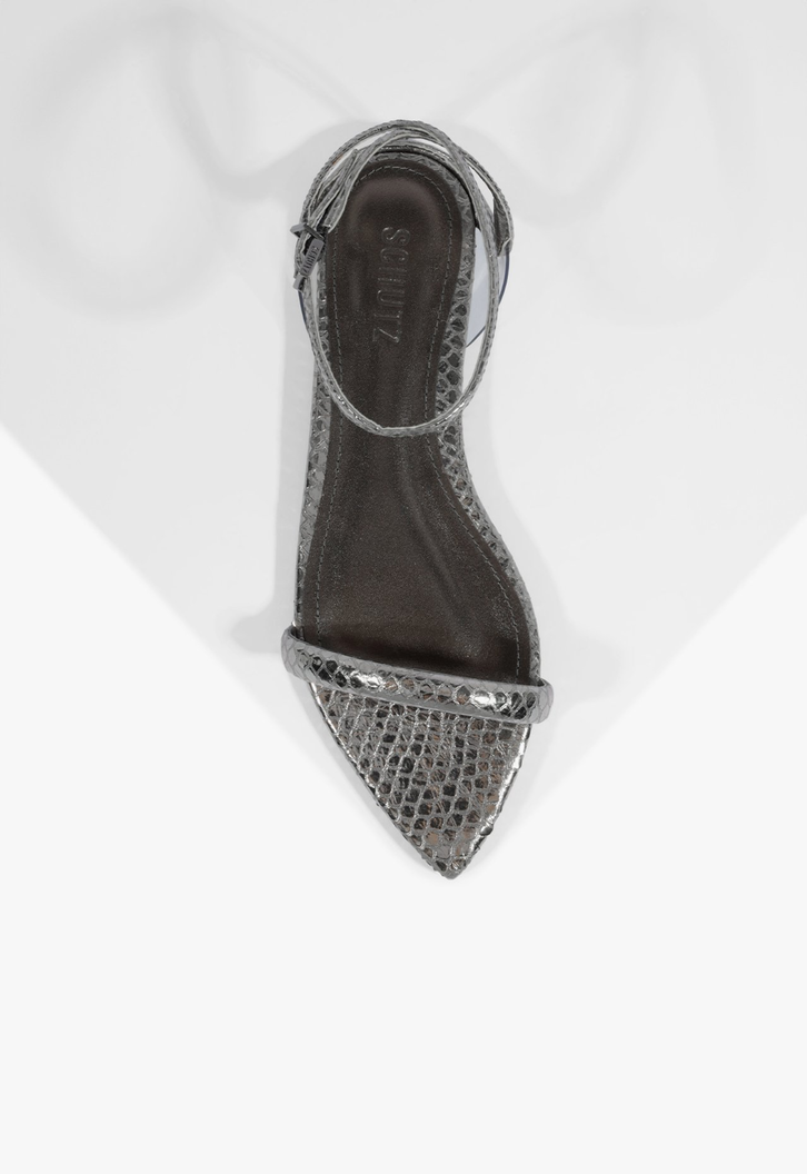 Sandália Skye Flat Snake Prata