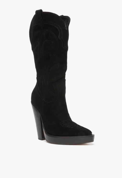 Bota Western Meggy Camurça Preta