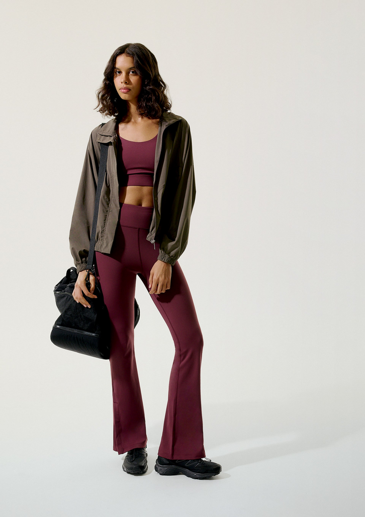 Calça Vinho Hering Sports Esportiva Feminina Cintura Alta