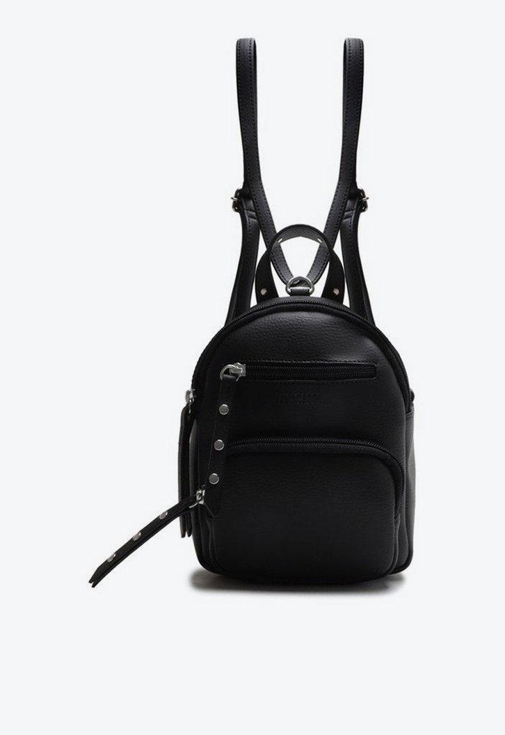Mini Mochila Preta Zíper