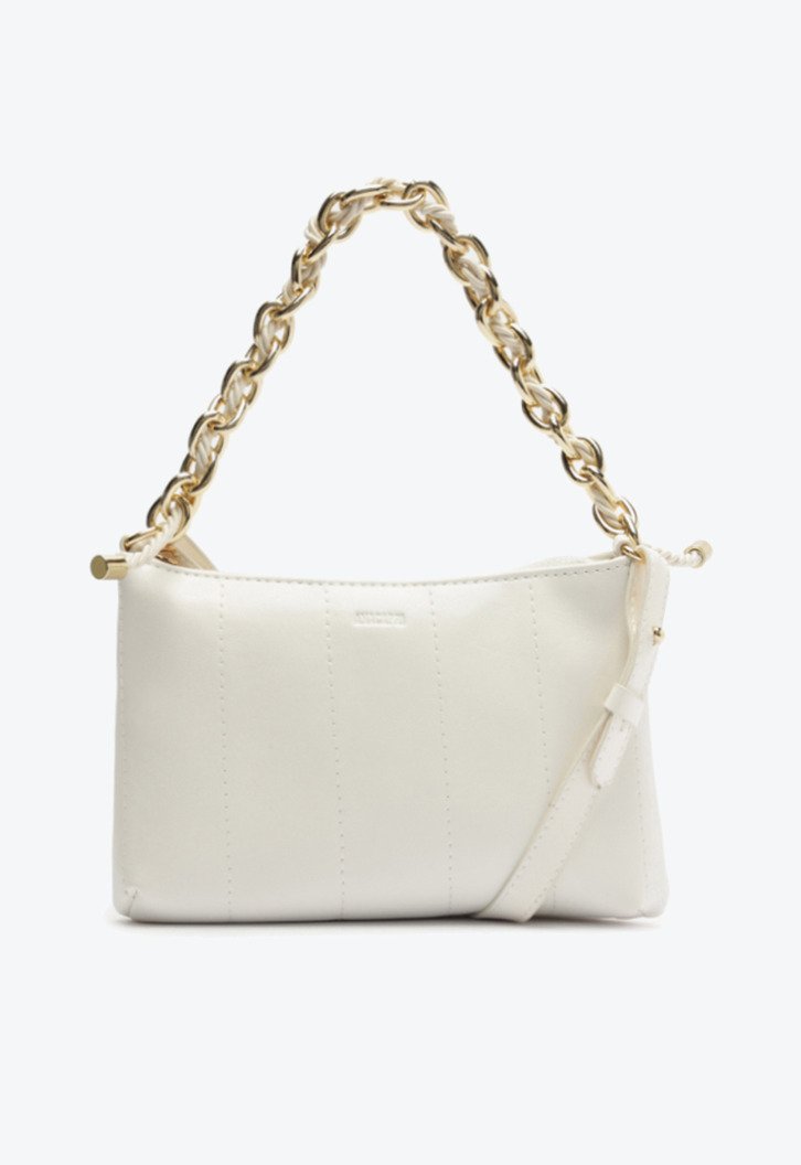 Bolsa Tiracolo Anacapri Pequena Corrente Cordão Branca