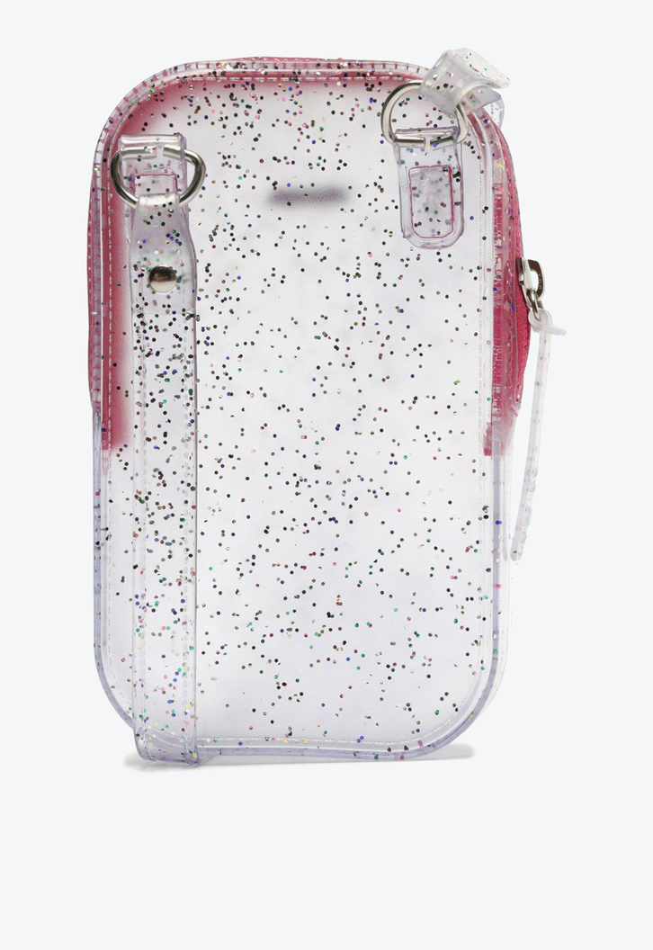 Mini Bolsa Porta-celular Transparente Brizza Glitter Duda