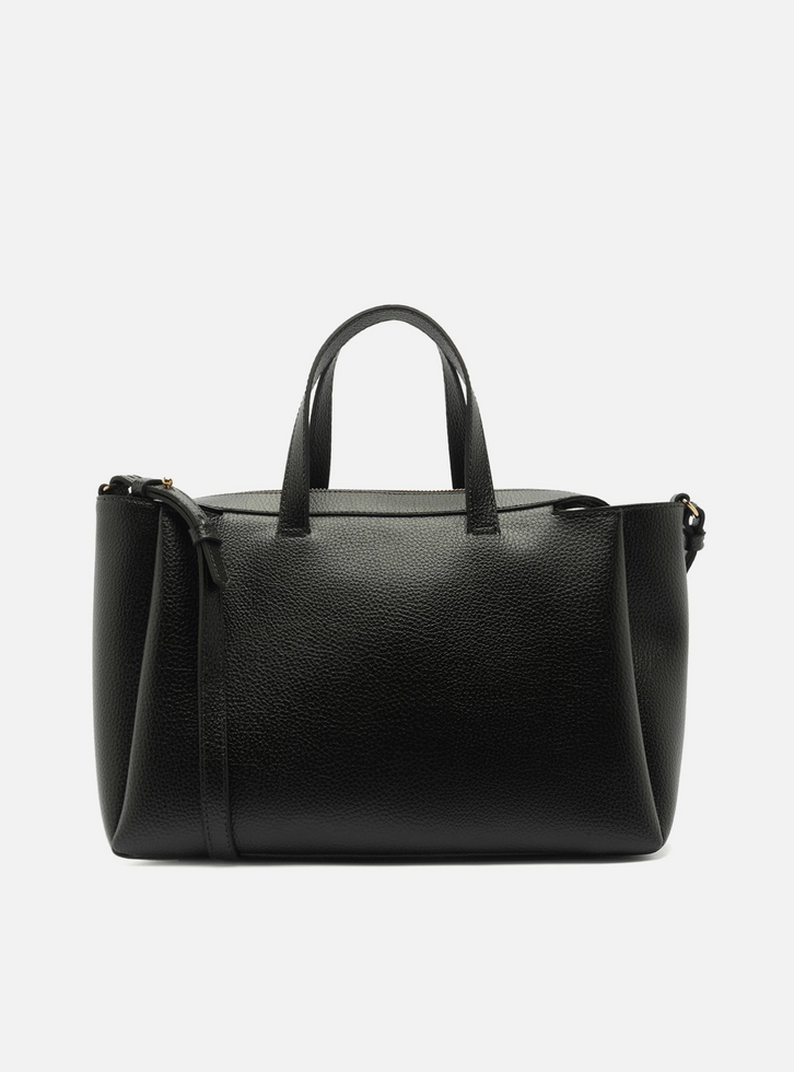 Bolsa Tote Preta Grande Tag Metal | ZZ MALL