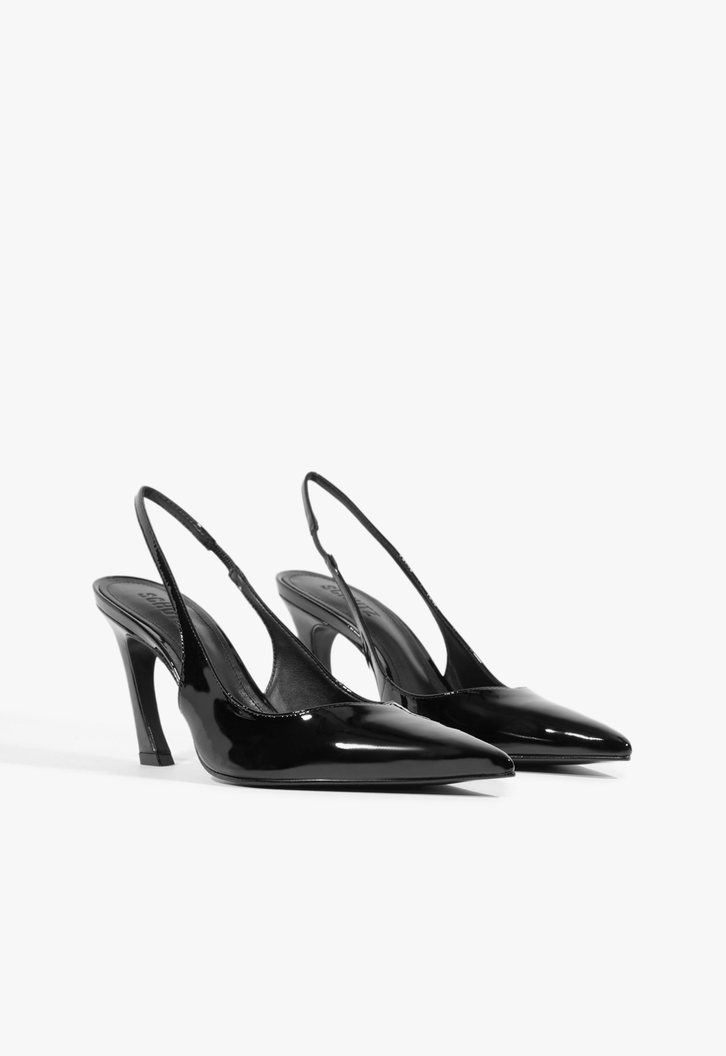 Scarpin Slingback Lexi Couro Preto