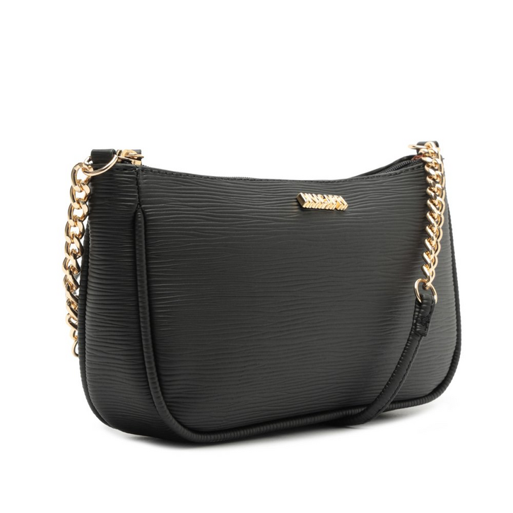 Bolsa Tiracolo Média Gana Preta | ZZ MALL